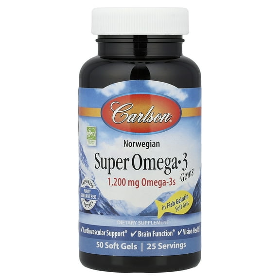 Carlson Super Omega-3 Gems, 50 Soft Gels