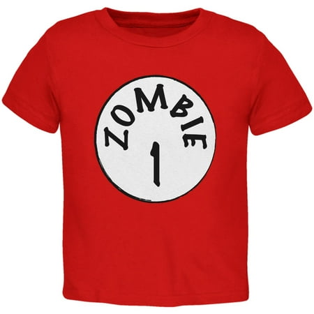 Halloween Zombie 1 One Costume Red Toddler T-Shirt -