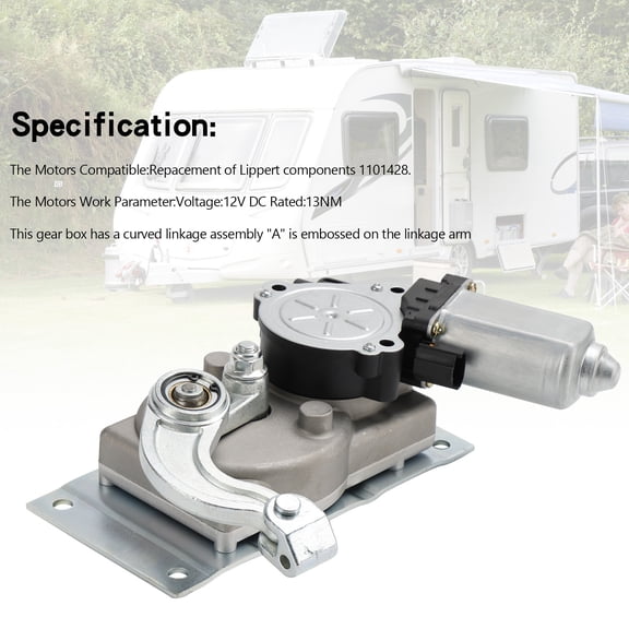 RV Gear Box Linkage with Motor fit for Kwikee Electric Steps Replace 366043