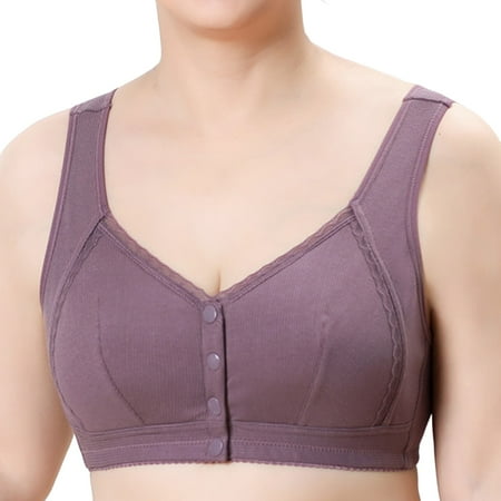 

PEASKJP High Support Sports Bras for Women Sleek Support Wireless Bra Seamless Push Up Bras Straps Full-Coverage Wirefree Bra Lingerie for Women 105 Purple