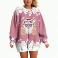 thumbnail image 5 of Towmus Christmas Sweatshirts for Women Plus Size Christmas Graphic Crewneck Sweatshirt Casual Snowflake Pullover Tops, 5 of 7