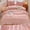 Pink, variant on MOOWOO Chic Ruffle Lace Polyester Duvet Cover Set -Girl Yellow Bedding-3 Piece Queen Duvet Cover with Zipper Closure -Ultra Soft and Light Weight