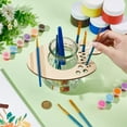 thumbnail image 3 of Soporte de madera para lápices de pintura al óleo, soporte para pinceles de seda de maíz, organizador de pintura con 20 agujeros para escritorio, organizador de maquillaje artístico, juego de pinturas, 3 of 6