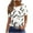 Beige, variant on Women's Casual Tops Crew Neck Floral Printed Short Sleeve Shirts Business Dressy Blouses Loose Fit Basic Tees (XL, Black)