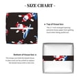 thumbnail image 5 of Gukieu Surfing Santa Print Leather Tissue Box, PVC Waterproof Velcro Opening and Closing Square Tissue Box Holder, Suitable for Home and Office Decoration, 5 of 7