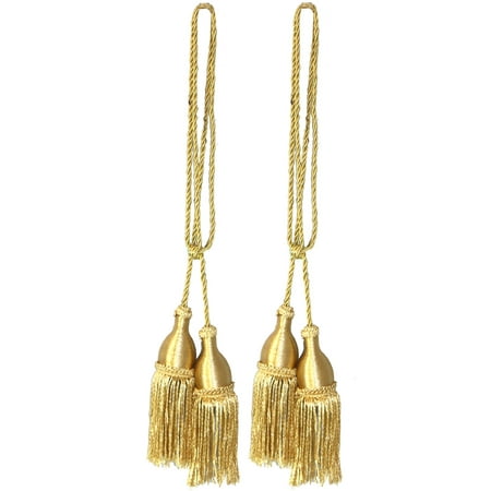 - Pair of Gold Curtain Tassel Tie Backs