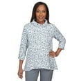 thumbnail image 1 of Alfred Dunner Womens Petite Animal Jacquard Cowl Neck Top, 1 of 6