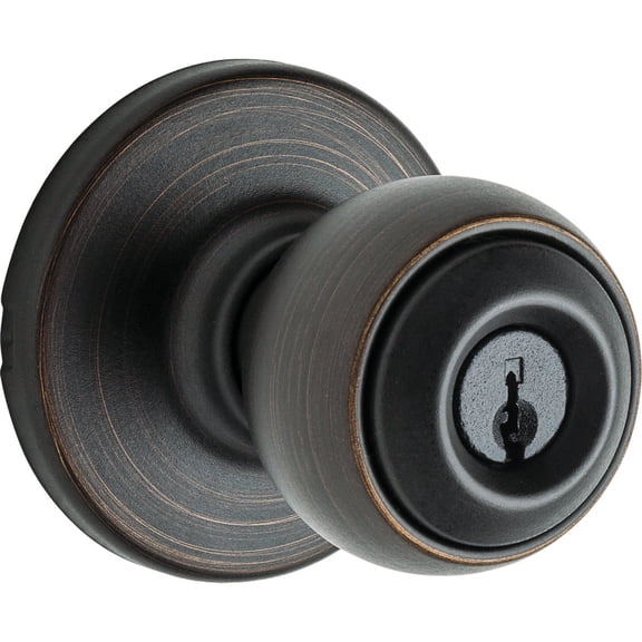 Kwikset Polo Entry Knob - Keyed Entry, Adjustable, Grade 3 - Venetian Bronze — Residential Use, Standard Application