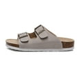 thumbnail image 2 of New Cow Leather Womens Flip Flops With Arch Support Cork Footbed Slide Sandals For Women Comfortable Beach Womens Ladies, 2 of 7
