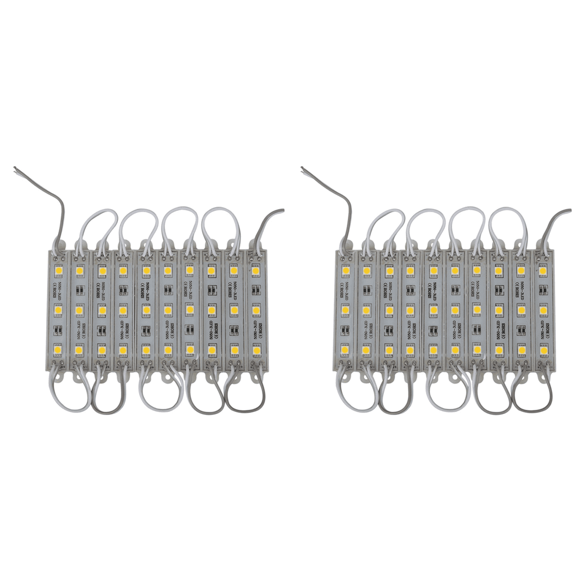 20Pcs 5050 Smd 3 Led MóDulo Led Tira de Cadena Luz Impermeable Dc 12V ...