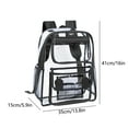 thumbnail image 3 of YIMWNYI Clear Backpack, Stadium Security Approved, Mini Gym Drawstring Bag with Extra Back Zipper Pocket, Comfortable Adjustable Straps, Safe Closure for Easy Access and Convenient Carrying, 3 of 8