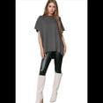 thumbnail image 2 of Suéter Holgado de Corta con Hombros Caídos para Mujer, Gris, Talla XL, 2 of 9