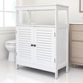 thumbnail image 6 of Tcbosik Bathroom Floor Cabinet, Freestanding Storage Cabinet with 2 Shutter Doors, Accent Cabinet with Adjustable Shelves for Living Room, Dining Room, Kitchen, White, 6 of 7