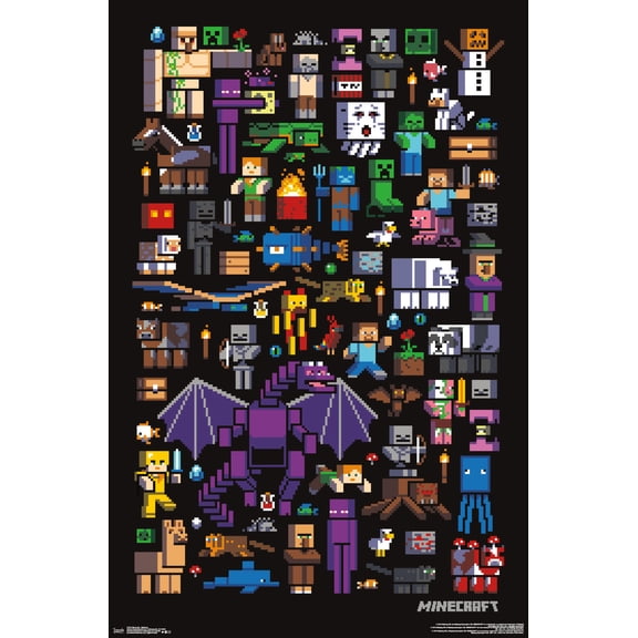 Minecraft - Mobbery Wall Poster, 22.375" x 34"