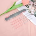 thumbnail image 6 of Unique Bargains 1 Set Convenient Full Moon Pimple Extractor Kit Pink Silver Tone, 6 of 7