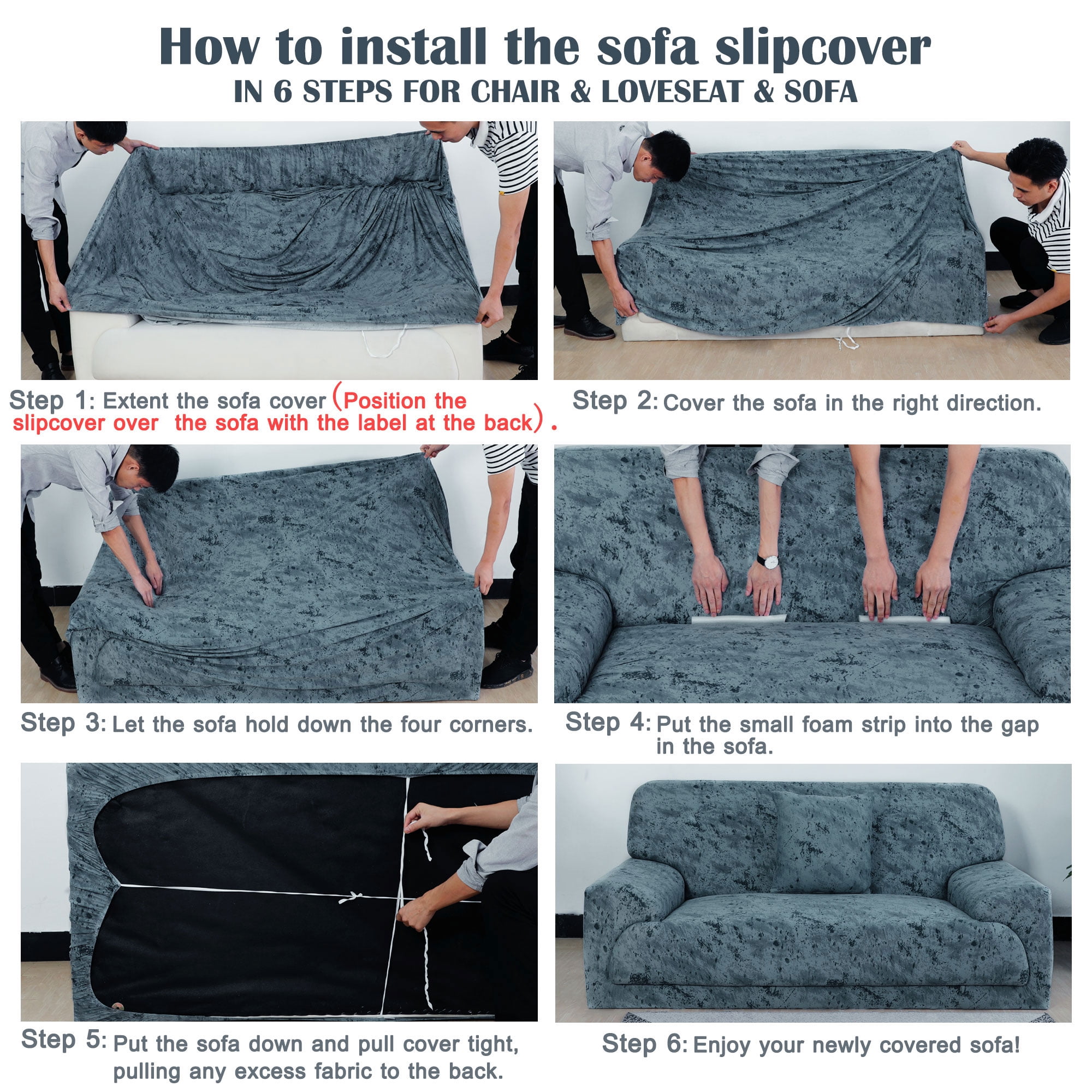 PiccoCasa Couch Covers Chair Covers Sofa Cover Stretch Sofa Slipcover Pattern 7 Loveseat-2 Seater 57"-72"