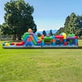 thumbnail image 4 of Herokiddo Building Block 42' Obstacle Course with Water Slide, 4 of 8