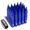 Blue, variant on J2 Engineering LN-T7-015-15-BL J2 Engineering 7075 -T6 Forged Aluminum M12 x 1.5 20Pcs 123mm Spiky Cap Lug Nut w/ Adapter Blue