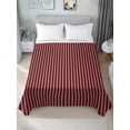 thumbnail image 4 of Queen Flat Sheet 90"x102", Abstract Red, Soft Lightweight Bedding Flat Sheets Only, Contemporary Minimalist Gradual Lines Brushed Microfiber Top Bed Sheet, Breathable StainResistant Bedsheets, 4 of 9