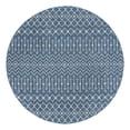 thumbnail image 3 of Unique Loom Outdoor Trellis Collection Area Rug - Tribal Trellis (12' Round Blue/Ivory), 3 of 7
