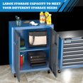 thumbnail image 6 of Upgraded Metal Tool Chest on Wheels, 2 Locking Doors, 360° Casters & Foot Pads, Large Capacity Mobile Tool Cabinet with Adjustable Organizer, 6 of 7