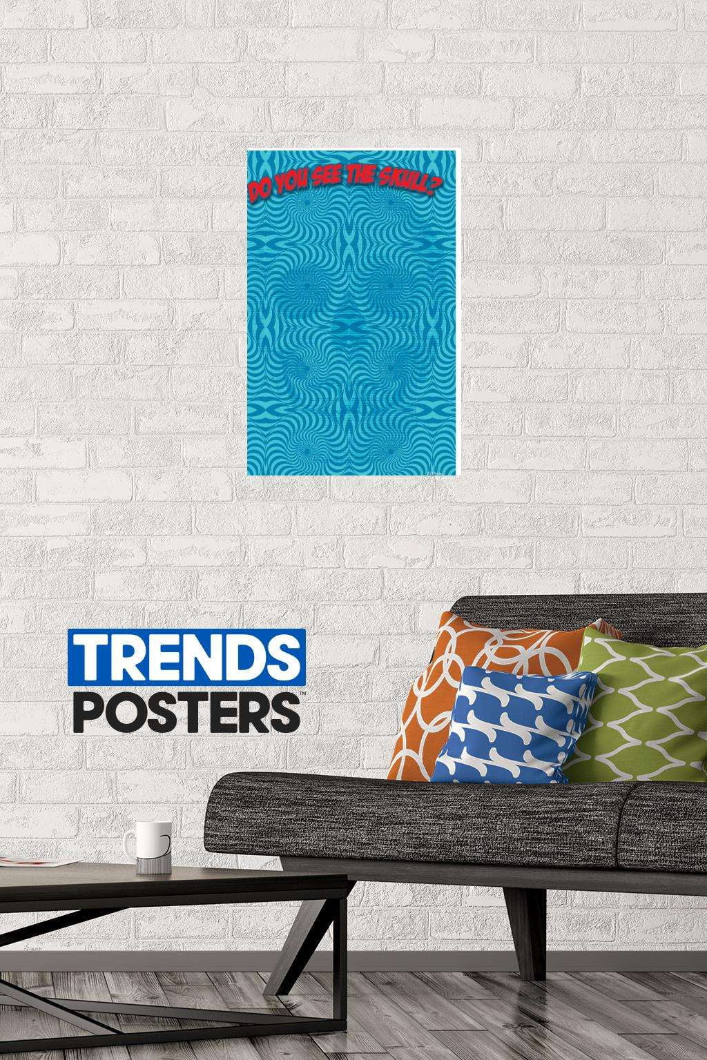 Optical - Skull Wall Poster, 14.725" x 22.375"