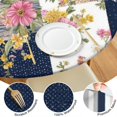thumbnail image 4 of Pioneer Flower Floral Print Pattern Round Fitted Tablecloth with Elastic Edge,Dining Table Cover Waterproof,Outdoor Round Tablecloth for Camping,Dining,Indoor and Outdoor, 4 of 7