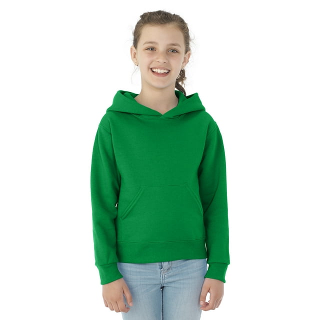 Jerzees Youth NuBlend Pull Over Hooded Sweatshirt, S, Kelly