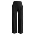 thumbnail image 4 of LEAVINGSUO Business Casual Pants for Women Solid Color Work Commuting Versatile Suit Pants With Pockets Black S, 4 of 6