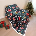 thumbnail image 2 of Cozy Printed Throw Christmas Blanket - 300 GSM Fleece Throw Size for Home Decoration, Ultra Soft Blanket (Throw - 50" x 60") - I, 2 of 6