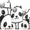 thumbnail image 3 of Coolnut Cartoon Panda Pattern Thermal Insulated Blackout Grommet Printed Window Curtain - 84x55 in - 100% Polyester 2 Panels, Stitchingstyles, 3 of 6