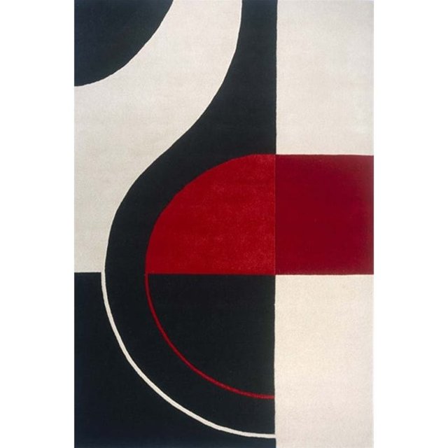 Momeni Delhi 3'6" X 5'6" Contemporary Hand Tufted Wool Rug in Black