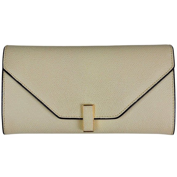 Pre-Owned Valextra Iside Chain Wallet, 2-Way Shoulder Bag, Bifold Leather, White,... (Good)