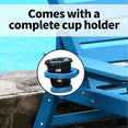 thumbnail image 6 of Outdoor Chaise Lounge Chair, Pool Lounge Chair with Adjustable Backrest, Heavy Duty HDPE Patio Recliner with Wheels for Patio Poolside, 6 of 10