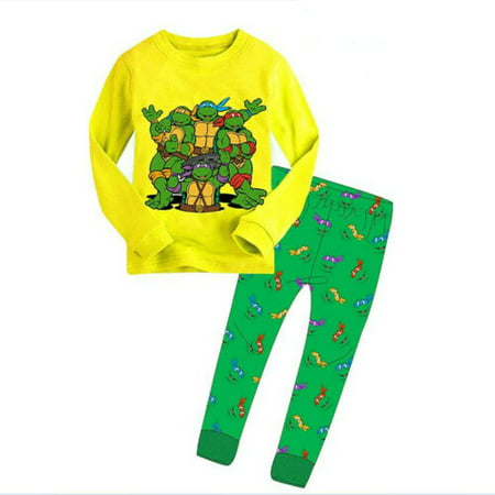 Teenage Mutant Ninja Turtles Kids Boys Nightwear Pj's Sleepwear Pajamas 2-7Y