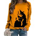 thumbnail image 1 of Tops casuales de cuello redondo de manga larga con estampado de Halloween para mujer Fridja czfsfas2727, 1 of 5