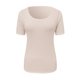 thumbnail image 3 of Gibobby Playera de Manga Corta Casual Suave Camisa de punto ajustada de manga corta con cuello redondo para mujer, camisetas ajustadas básicas, camisetas de ve(Caqui,M), 3 of 4