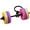A, variant on Detachable Dumbbell Keychain Rubber Gym Accessory Motivational Gift Bag Ornament For Fitness Enthusiasts