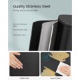 thumbnail image 4 of SONGMICS 13 Gallon Trash Can, Stainless Steel Kitchen Garbage Can, Recycling or Waste Bin, Soft Close, Step-On Pedal, Removable Inner Bucket, Black, 4 of 7