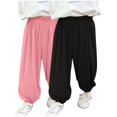 thumbnail image 2 of Fesfesfes 2Packs Kids Summer Pants Loose Breathable Pants Casual Long Pants Toddler Mosquito-Proof Pants For Boys And Girls, 2 of 5