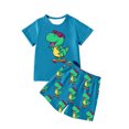 thumbnail image 1 of MIASHUI Ensembles et Ensembles pour Garçons Imprimé Dinosaure T-Shirt à Manches Courtes Col Ras du Cou et Ensemble de Shorts pour Tenue Décontractée Âges 4-12 pour Activités Quotidiennes et de Plein Air, 1 of 3