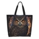 thumbnail image 1 of Balery Classical Style Brown Owl Bolsa Tote Estilo Estético con Cremalleras, Bolsa de Hombro, Bolsa de Compras Grande y Plegable, 1 of 8