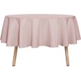 thumbnail image 1 of LAICAIW Round Tablecloth-80 Inch-Water Resistant Spill Proof Washable Polyester Table Cloth Decorative Fabric Table Cover for Dining Table, Buffet Parties and Camping, Blush, 1 of 7