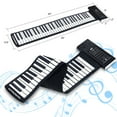 thumbnail image 2 of Costway 61 Key Electronic Roll Up Piano Keyboard Silicone Rechargeable  Pedal, 2 of 9