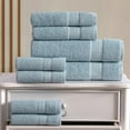 thumbnail image 5 of REGAL RUBY Quick-Dry 4 Pieces Light Blue Hand Towels Highly Absorbent 100% Turkish Cotton - Perfect Lightweight Towel for Bathroom, Kitchen, Guests, Pool, Gym, Camp, Travel, College Dorm, Shower, 5 of 8