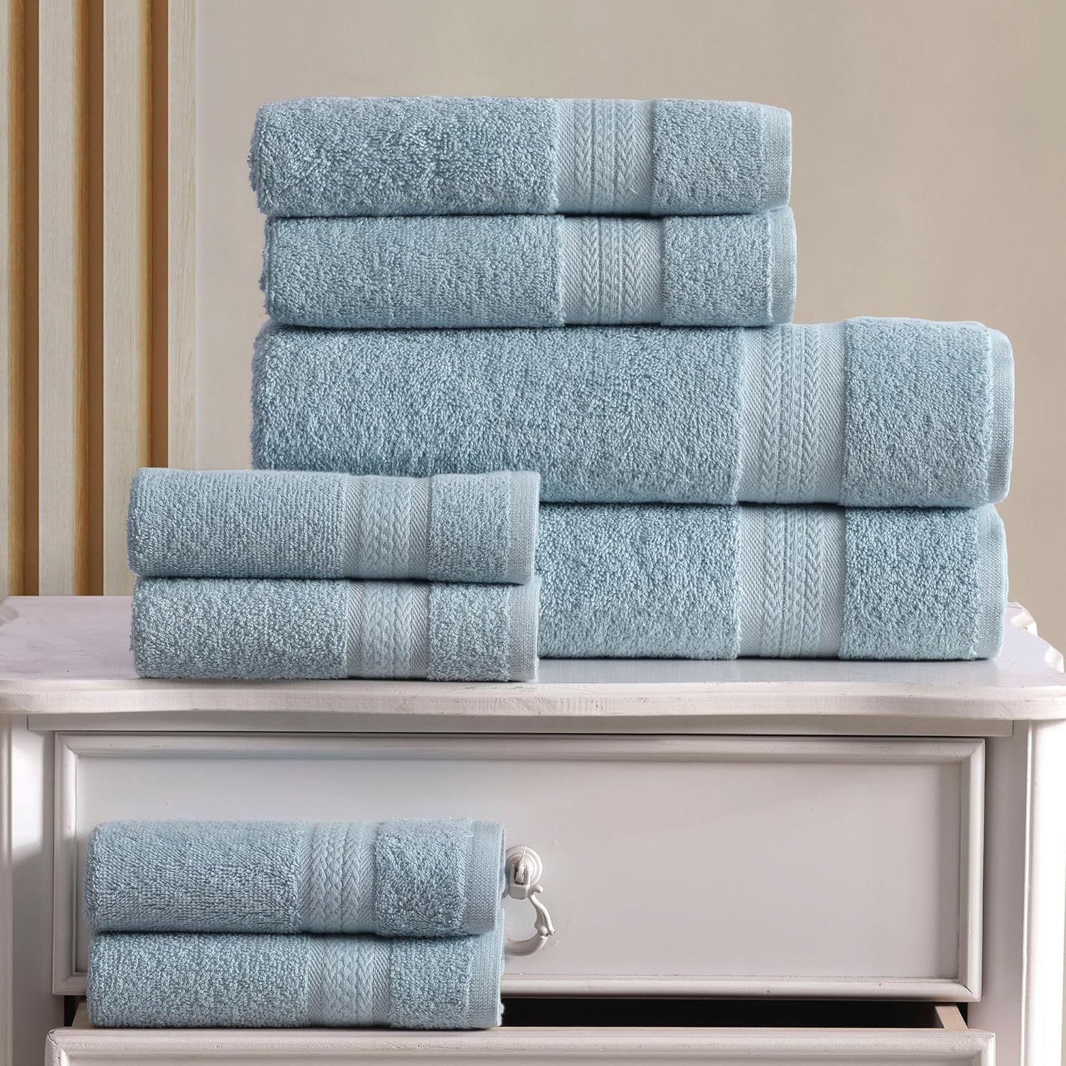 REGAL RUBY Asciugamani Da Bagno In Cotone Turco 100%, 68,6x137,2 Cm, Grigi, Asciugatura Rapida E Alta Assorbenza, Per Ospiti, Palestra E Viaggi