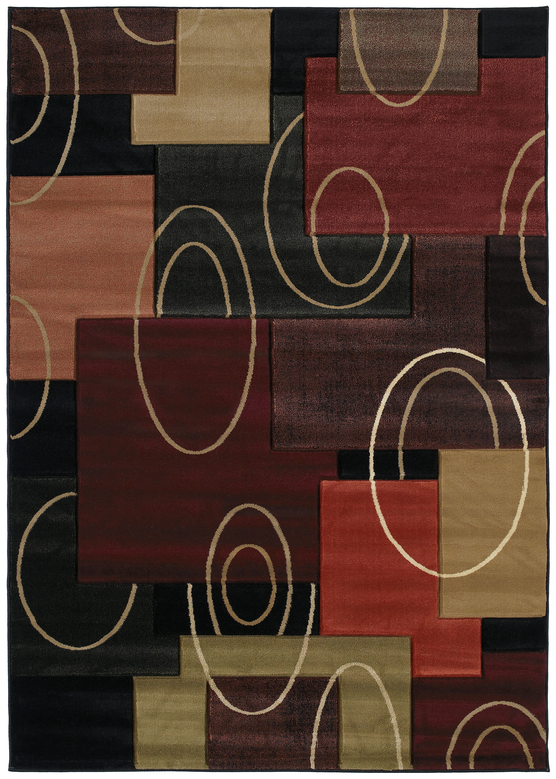 United Weavers Charlize Razzler Geometric Onyx Woven Polypropylene Area Rug or Runner