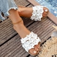 thumbnail image 4 of ATENAR Women Sandals Beach Fashion Sandals for Women Solid Color Womens Shoes White 9, 4 of 9