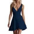 thumbnail image 3 of Sentmoon Vacation Dresses for Women Plus Size Dress Solid Color Sleeveless Ruffle 2026 Summer Wedding Guest Dresses for Women for Travel and Holiday, 3 of 7