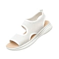 thumbnail image 3 of Domuza Women’s Ultra-Breathable Mesh Sport Sandals, Open Toe Lightweight Slip-On Walking Shoes with Comfortable Cushioned Sole for Summer and Travel White 8.5（EU-41）, 3 of 8